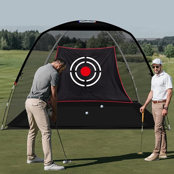 Golf Target Cloth - Heavy Duty Impact Screen for Golf Nets, Indoor/Outdoor Practice Hitting Training Aid with S-Hooks