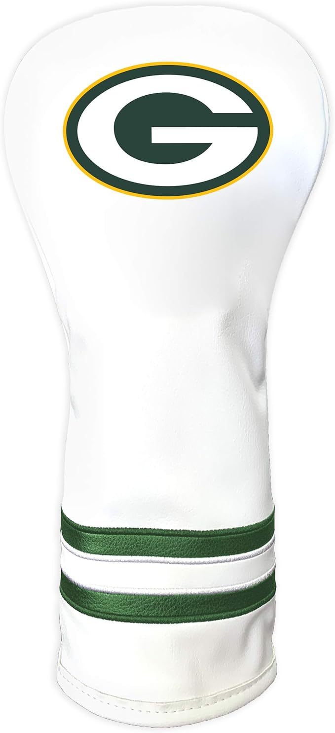 Team Golf NFL White Vintage Fairway Golf Club Headcover, Form Fitting Design, Retro Design