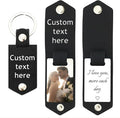 Custom Keychains with Picture Personalized Photo Logo Text Customized Key Chain for Boyfriend Dad Men Women Gifts