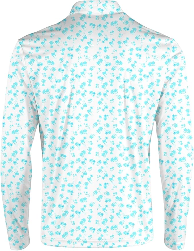 Men's Long Sleeve Golf Shirt Quick Dry 3 Button Work Fishing Outdoor Casual Collar Shirt