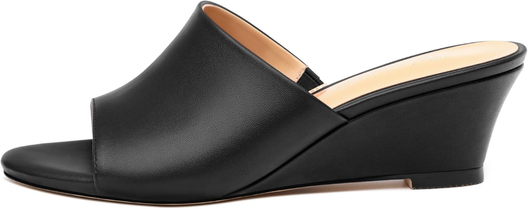 Wedge Sandals for Women Open Toe Wedge Heels Womens Matte High Heel Sandal Round Toe Heeled Wedge Sandals Slip on Casual shoes 2 inch