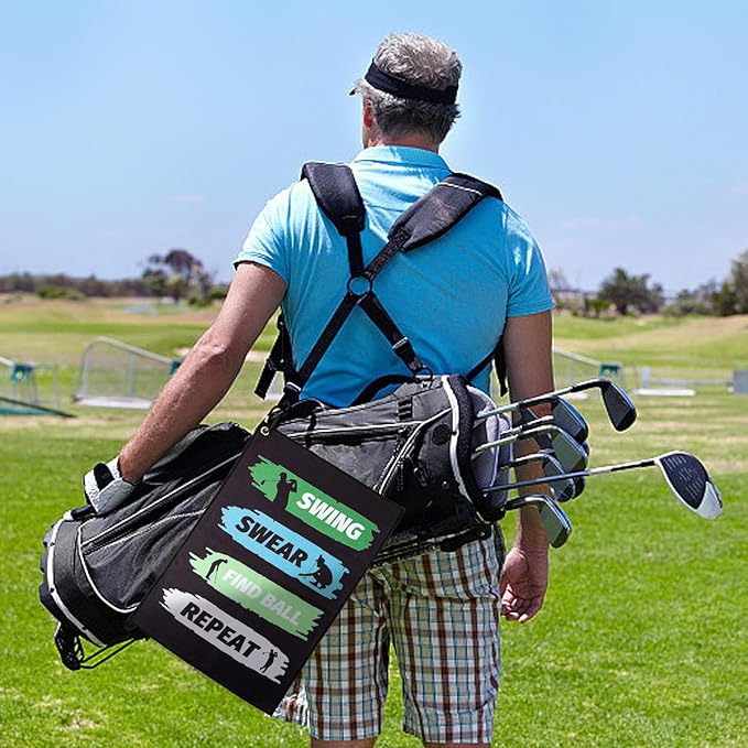 Golf Towel,Printed Golf Towels for Golf Bags with Clip,Golf Accessories Funny Golf Gifts for Men Golfers,Husband Boyfriend Dad,Birthday Gifts for Golf Fan-I Use This Towel to Wash My Balls (Golf#3)