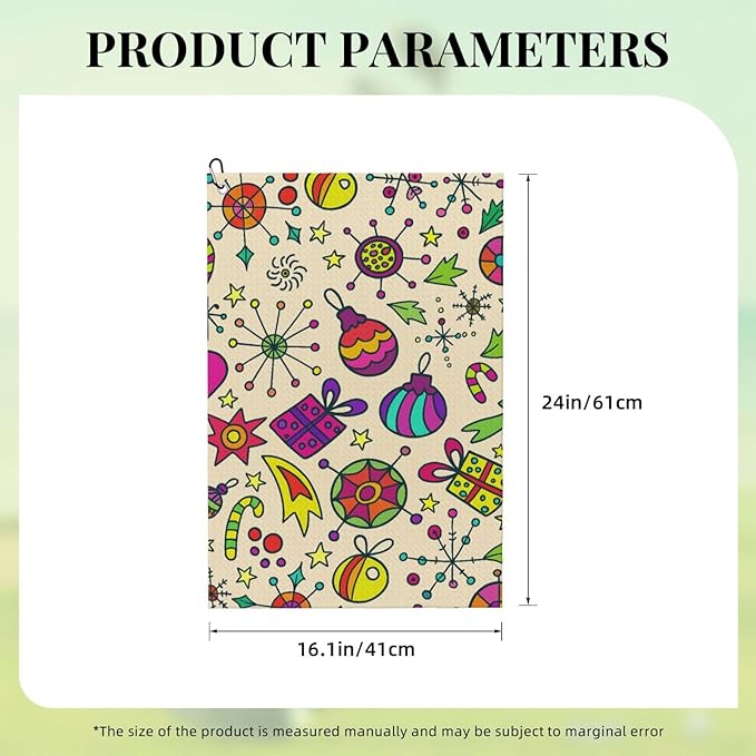 Flower Golf Towel Waffle Microfiber with Hook Detachable Clip 24x16in