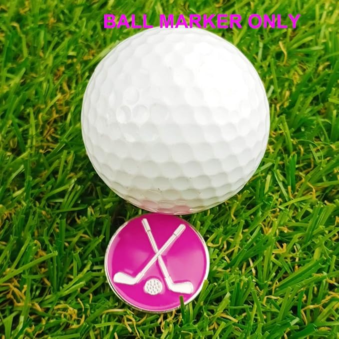 Golf Ball Markers with Hat Clips Value Sets for Men Women Golfer, Removable Attaches Easily to Golf Cap Premium Gifts (Mixed 4 Ball Markers)