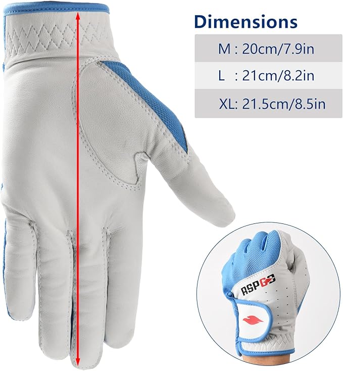 Men's and Women's Single Pack Left - Handed Breathable Golf Gloves Crafted from All - Premium Soft Cabretta Leather for Enhanced Grip and Durability