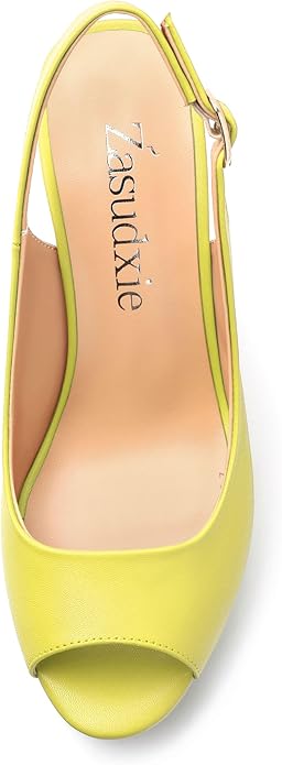 Womens Peep Toe Wedge Heels Matte Fashion Cork Slingback Pumps Platform Wedge Sandals 3.94 Inches