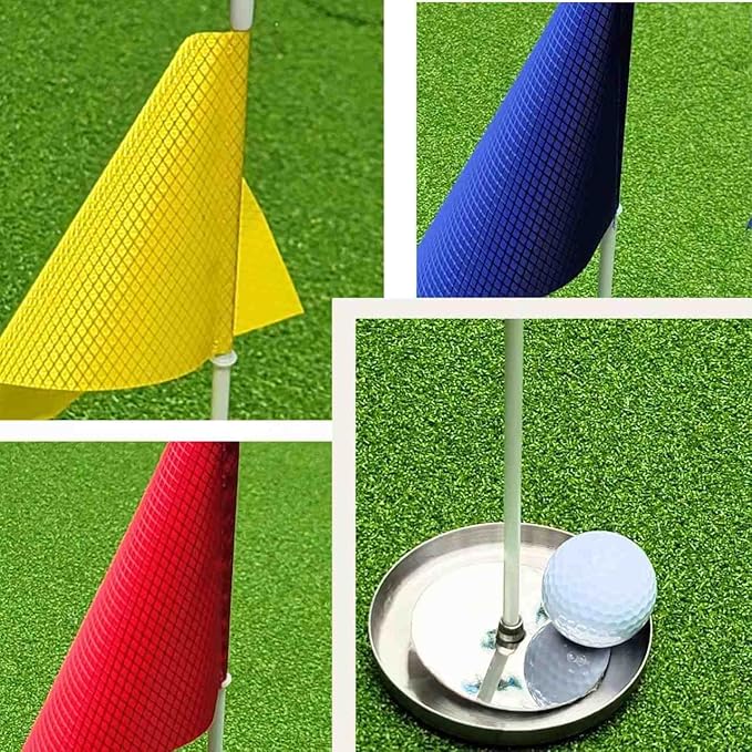 Metal Golf Putting Cup with Flag Golf Training Hole for Golf Putting Green Indoor Outdoor