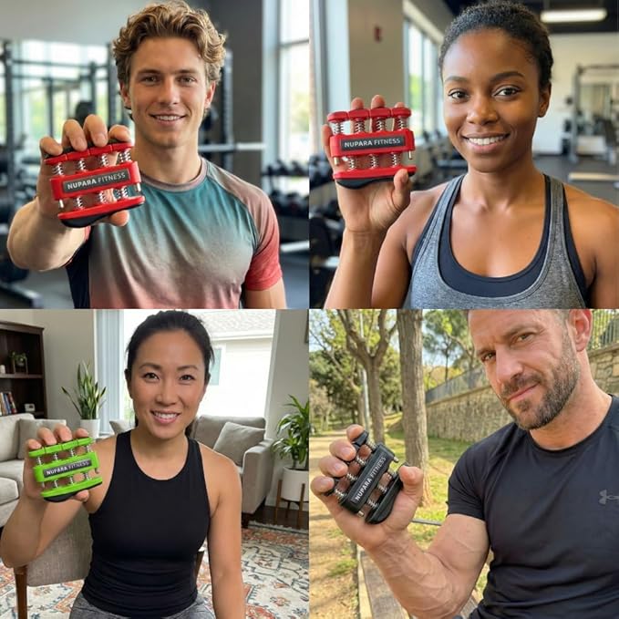 Grip Strength Trainer - Hand Strengthening Device, Finger Exerciser, Grip Trainer, Hand Exerciser, and Forearm Strengthener.