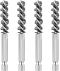 4 Pcs Golf Clubs Head Hosel Brush, Golf Club Brush, Golf Stainless Steel Hosel Wire Brush Electric Drill Cleaning Wire Brush Tool, Hex Shank Handle Electric Drill Wire Brush for Wood and Iron, Sliver