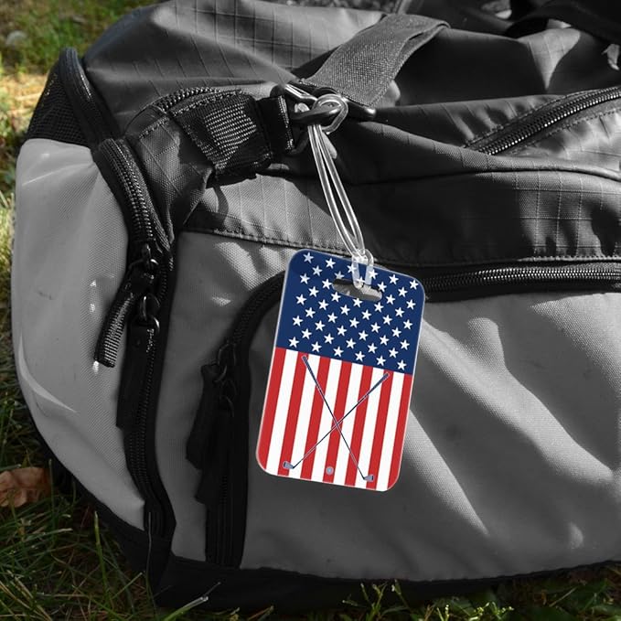 ChalkTalkSPORTS Golf Luggage & Bag Tag | USA Golfer | No Personalization on Back | Medium
