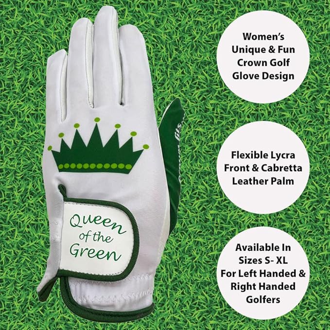 Giggle Golf Women's Golf Glove - Adjustable Strap, Left Hand Gloves for Women