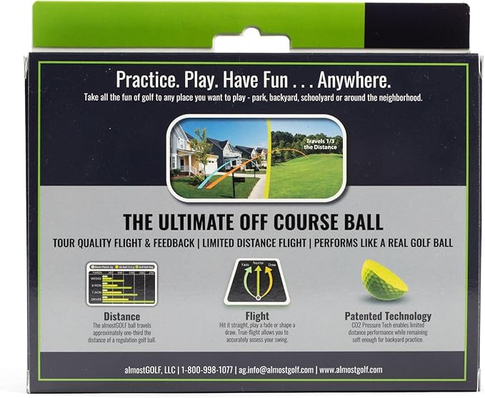 ALMOSTGOLF Limited Flight Practice Foam Golf Balls – Realistic Spin, Trajectory, & Accuracy Training
