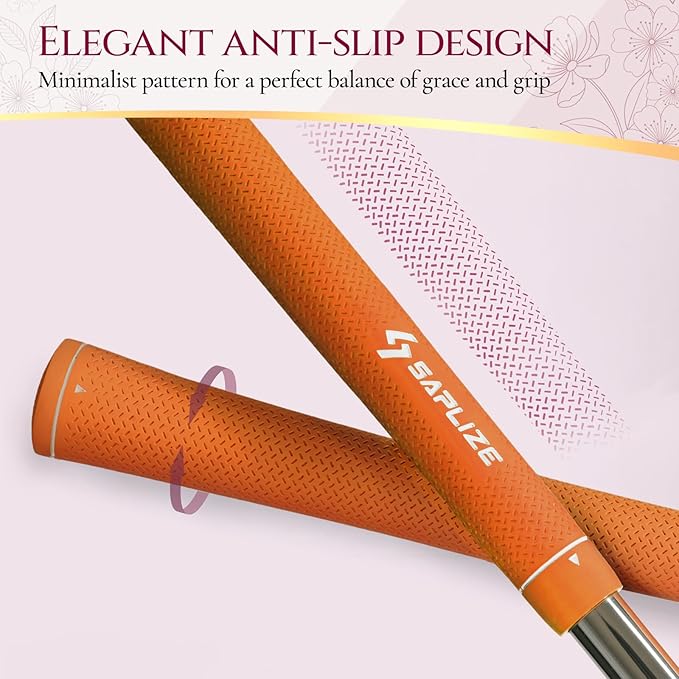 SAPLIZE Women’s Exclusive Golf Grips | Optimized Taper Design | Elegant Solid Color Series | Soft, Comfortable & Shock-Absorbing | Standard & Midsize, 13 Pack Golf Club Grip Kit for Women, Men & Juniors, CC02 Series