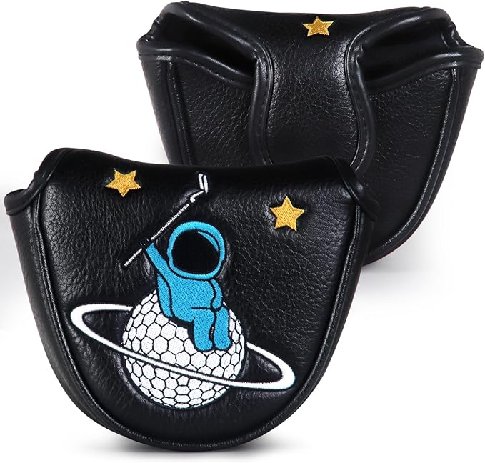 Astronaut Series Golf Headcovers, Synthetic Leather Golf Head Covers for Driver, Fairway Wood and Hybrid, Golf Putter Covers for Mallet and Blade