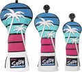 mytag Tropical Golf Headcovers, Coconut Tree Golf Head Covers for Woods and Driver, Putter Covers 3D Embroidery