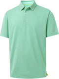 M MAELREG Golf Shirts for Men Moisture Wicking Jacquard Breathable Performance Dry Fit Collared Mens Polo Shirts Short Sleeve