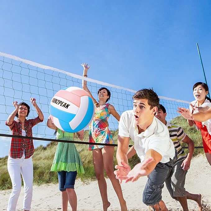 Soft Touch Volleyball Ball Gifts for Teen Girls Kids Youth Team Beginners Durable Volleyballs for Outdoor Indoor Beach Pool Water Play Official Size 5 Training Practice Volley Ball