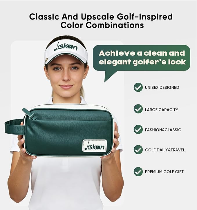 Golf Pouch Bag for Men/Women, Pro Golf Valuables Accessories Organizer for Tees, Balls, Cash, Phone, Keys Etc, Essentials Golf Accessories Golf Gifts for Men/Women