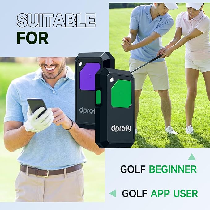 Dprofy Golf GPS Range Finder Work with Dprofy APP, 2Pcs Golf GPS Devices with Voice Output Course and Hole Distance Information, Support Two People Use