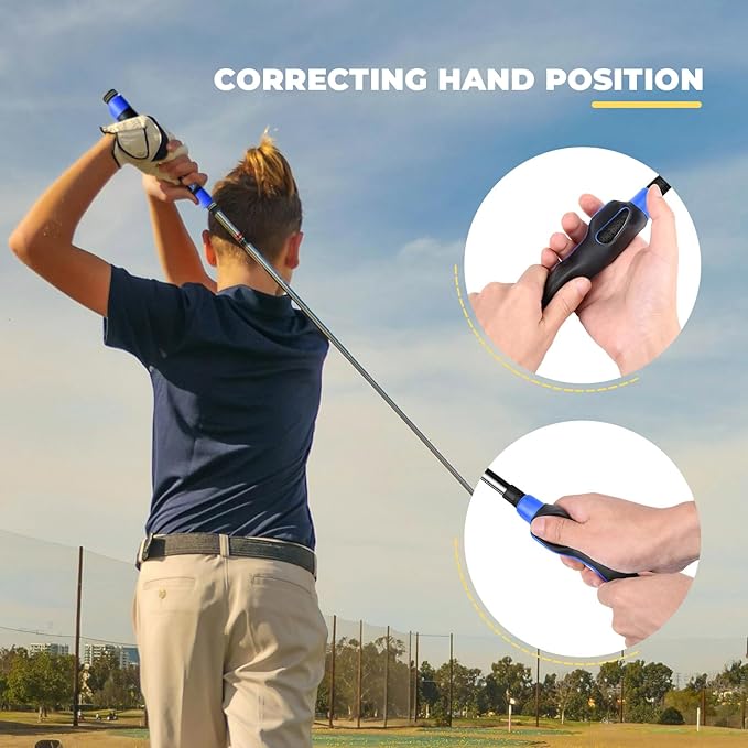 Golf Grip Trainer Swing,Grip Trainer Golf Training Equipment,Golf Grip Trainer Right Hand,Golf Training Aid to Help Train Correct Hand Position