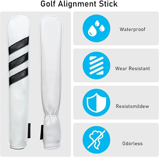 Golf Club Head Covers - 4pcs or 1pc Golf Accessories Club Covers Set for Woods and Driver Fairway Hybrids with Interchangeable Tags