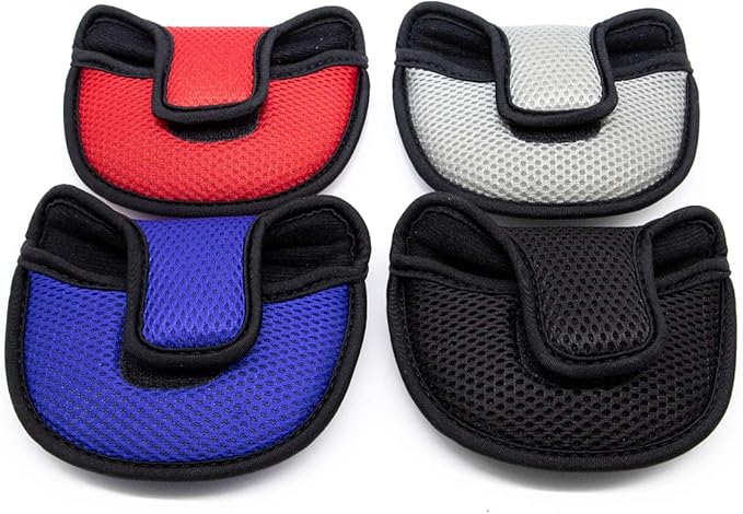 Golf Putter Cover,Mallet Putter Headcover Mesh Golf Putter Head Cover Golf Head Covers with Magic Tape for Heel Shaft RH LH fits Odyssey Works Stroke Lab,Scotty Cameron