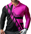 Men's Long Sleeve Golf Shirt Quick Dry 3 Button Work Fishing Outdoor Casual Collar Shirt