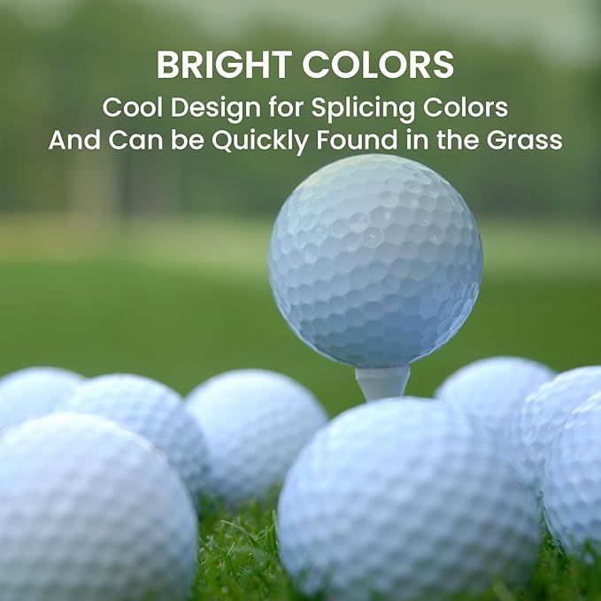 FINGER TEN Golf Practice Balls Foam Colored Value 12 24 50 Pack, Lightweight Golf Ball Limited Flight for Indoor Outdoor Driving Range Backyard Training Safe Practice Good Value