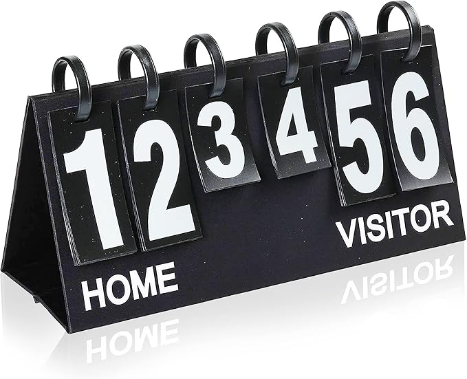 Upstreet Scoreboard/Score Keeper for Indoor & Outdoor Sports - Ping Pong/Baseball/Tennis/Basketball Scoreboard or Varsity Scoreboards/Volleyball Scorekeeper - Portable Scoreboard Flips up to 99