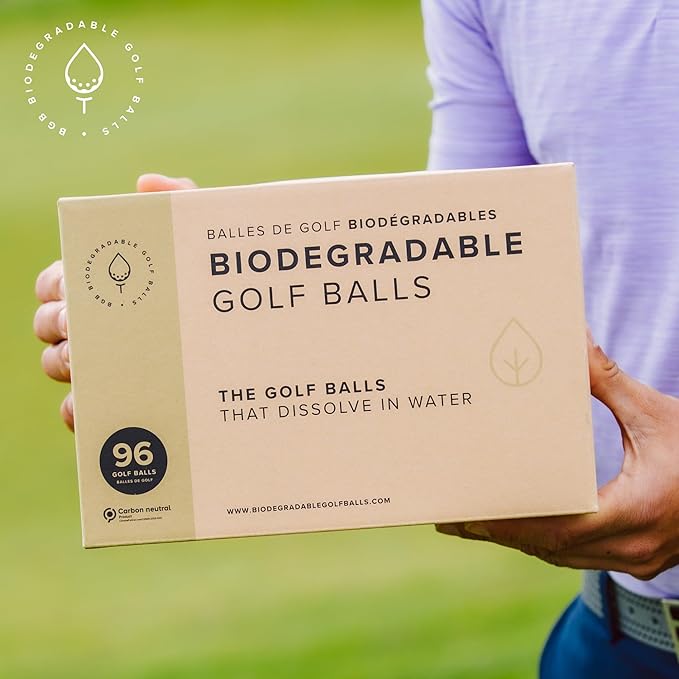 Biodegradable Golf Balls BGB Water Dissolvable | Eco Friendly Golf Gift | Water Soluble | Perfect for Outdoor Practice | Dissolves in 2-4 Weeks (96)