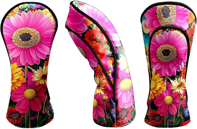 Golf Head Covers Leather Driver Headcover, Premium Golf Club Covers with Anti-Scratch Lining 1/3/5 Wood Head Covers for Golf Clubs for Women Men