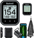 Bushnell Golf Phantom 3 Slope GPS Handlheld (Black) | 38,000+ Courses, Slope Compensation, Hazard Info, Distance Calculator, Scorekeeping, Magnet Mount, Touchscreen | Signature Series Golf Towel