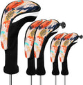 FINGER TEN Golf Club Head Covers Woods Driver Fairway Hybrid 3/4/5 Set, Headcovers Men 1 3 5 7 X Interchangeable Number Tag, Fit All Wood Clubs