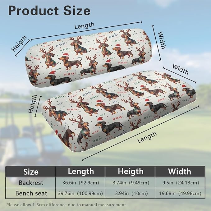 Fashion Print Golf Cart Seat Covers 2 Passenger Golf Cart Backrest Cover Golf Cart Seat Towel Gift for Friends
