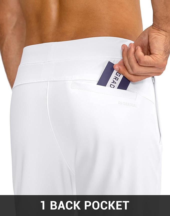 G Gradual Men's Golf Joggers Pants with Zipper Pockets Stretch Sweatpants Slim Fit Track Pants Joggers for Men Work Running