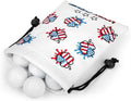 Golf Valuables Pouch, Leather Golf Tee Pouch with Drawstring Closure Golf Ball Handbag Portable Ball Pouch Golf Accessories for Men Women