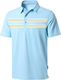 Men's Golf Shirts Dry Fit Moisture Wicking Performance Short Sleeve Collared Polo Shirts for Casual Athletic Business
