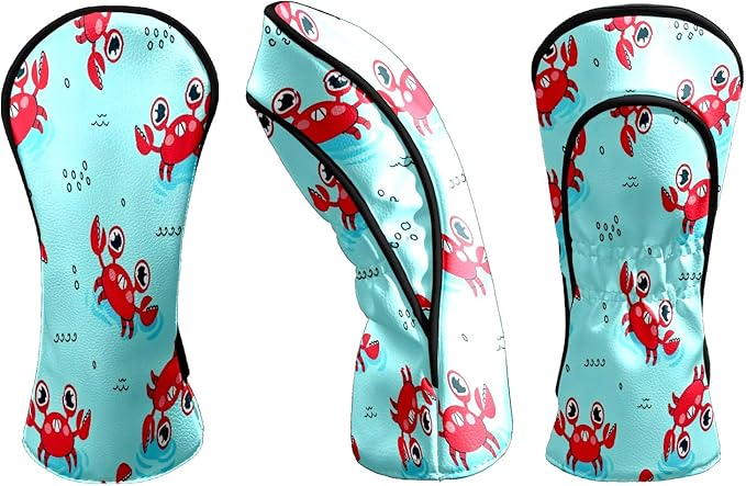 Premium Leather Golf Club Headcovers,Mango Pattern Fits Driver Hybrid Fairway 3/5 Wood,with Scratch-Resistant Lining, Gift for Men and Women