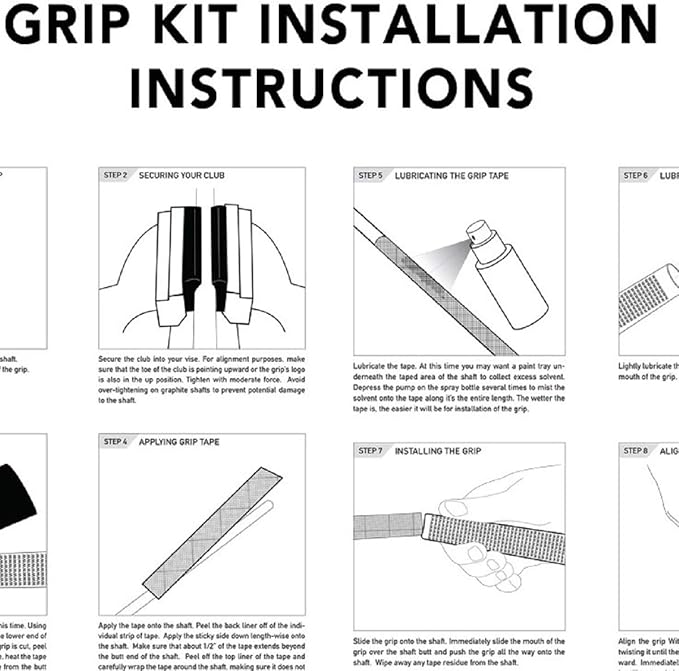 Karma Revolution 360 Golf Grips & Grip Kits, No Alignment Necessary, Easy Installation, Perfect for Adjustable Golf Clubs, Choose Single, 9, 13, 25 Packs or Golf Club Grip Kit