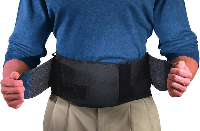 MUELLER Sports Medicine Adjustable Lumbar Back Brace with Removable Pad, Back Pain Relief Support for Men and Women, Ideal for Upper and Lower Back Pain, Sciatica, Scoliosis, Black, Plus Size