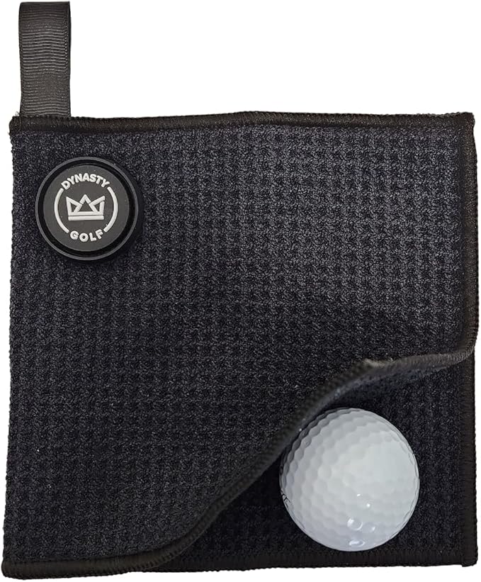 Small Golf Ball Towel - Magnetic Greens Towel & Pocket Golf Towel with Magnet - Golf Ball Cleaner for Around The Green