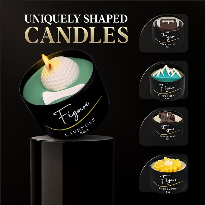 All-Natural Golf Candle – Lavender Scent | Hand-Poured in The USA | Beeswax & Soy Wax | Essential Oils | 100% Beeswax Wick | Premium Gift Box | Candle Gifts for Men & Women| Aromatherapy Benefits