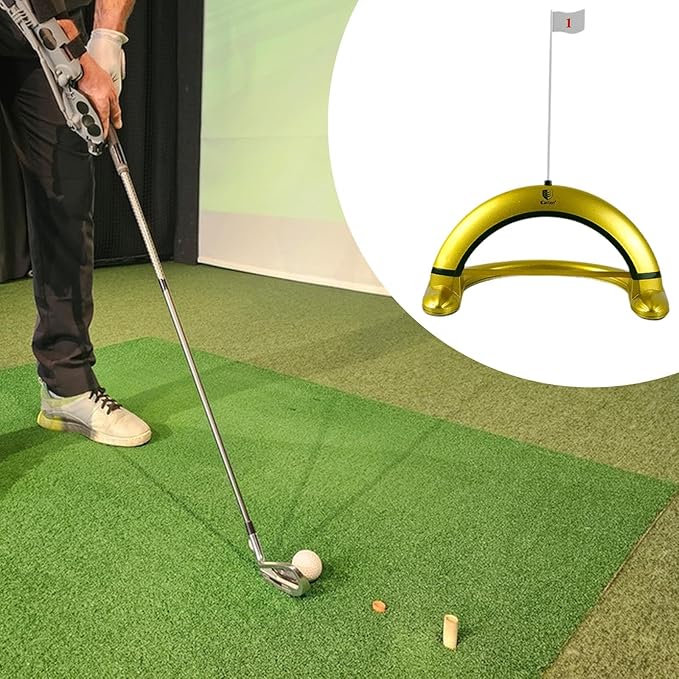Colaxi Golf Putting Gate Practice,Golf Equipment Golfer Gift Portable with Flag Putting for Indoor Home