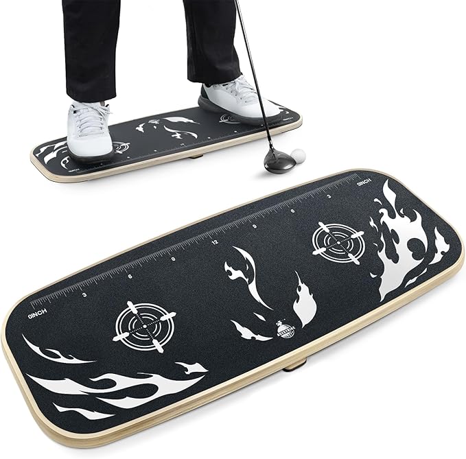 Golf Pressure Plate, Gravity Transfer Board Training Aid to Weight Shift Golf Training Aid for Indoor Practice, Golf Swing Speed Trainer for Beginners Correct Swing Sequence Tempo