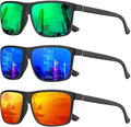 KALIYADI Polarized Sunglasses for Men and Women, Mens Sun Glasses with UV Protection for Driving Fishing Golf (3 Packs)