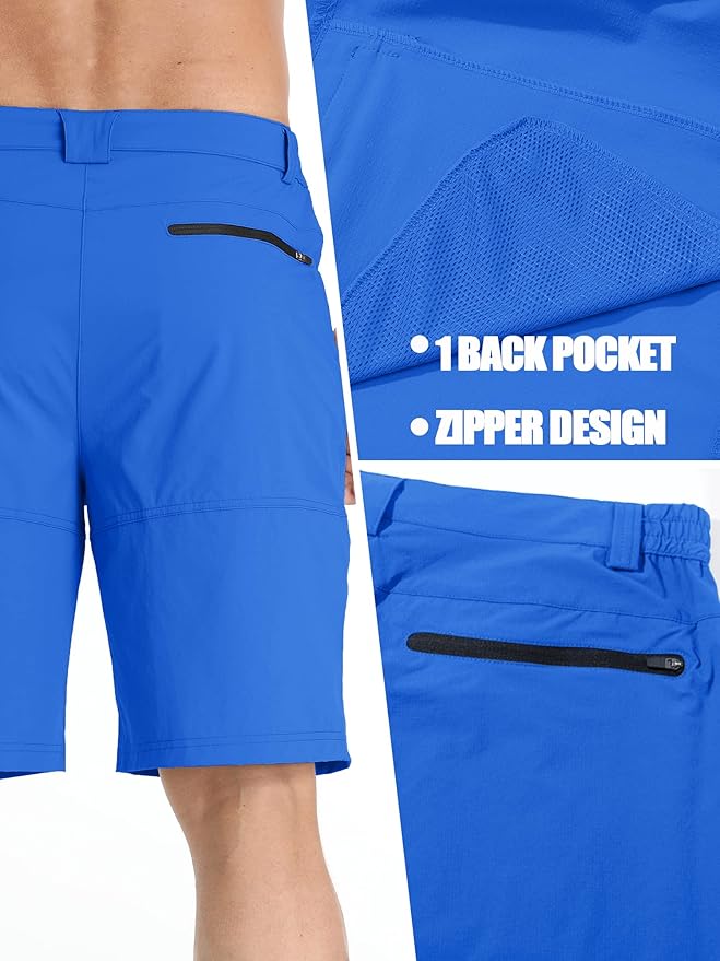 TACVASEN Men's Summer Outdoor Shorts Quick Dry Cargo Casual Work Hiking Shorts (NO Belt)