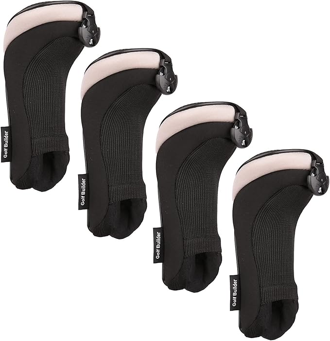 Sword &Shield sports Golf Hybrid Club Head Covers Set of 4 with Interchangeable No. Tag UT Cover