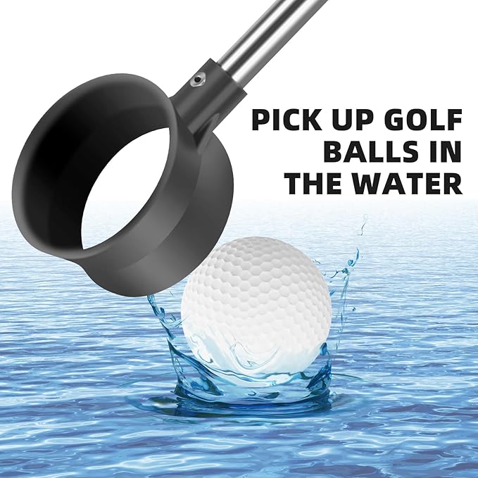 Golf Ball Retriever for Water Telescopic, 9Ft/12Ft Stainless Steel Ball Retriever Tool Golf Ball Grabber