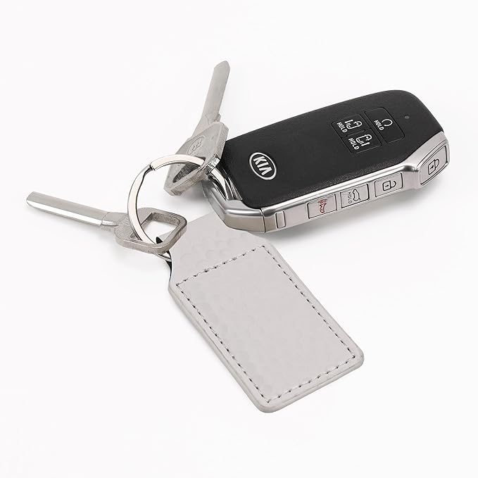 LaserGram Rectangle Keychain, Golfer Golfing, Personalized Engraving Included