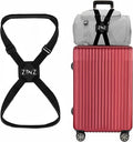 ZINZ Luggage Strap, High Elastic Suitcase Belt Adjustable Bag Bungees for Easier Travel，Black